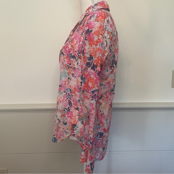 J Crew Floral Silk Blouse - Picture 2 of 3